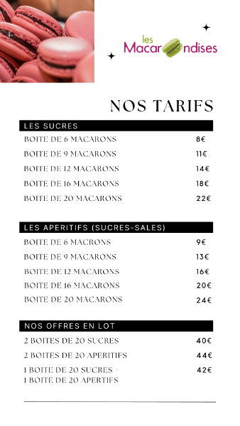 Nos Tarifs Nos Tarifs