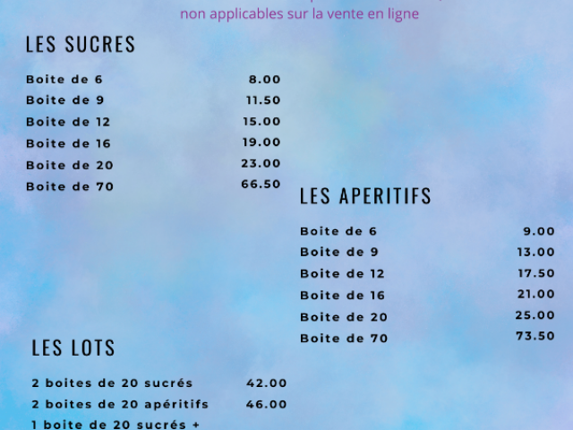 Nos Tarifs